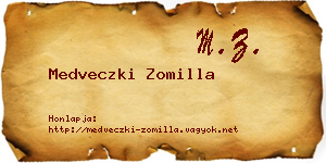 Medveczki Zomilla névjegykártya